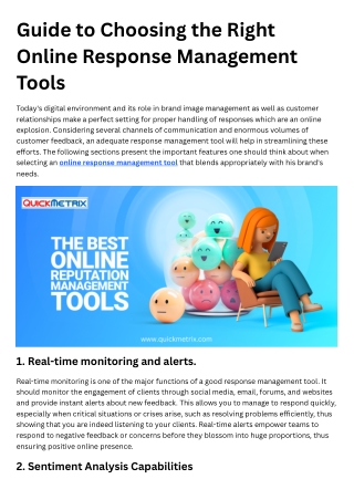 guide to choosing the right online response