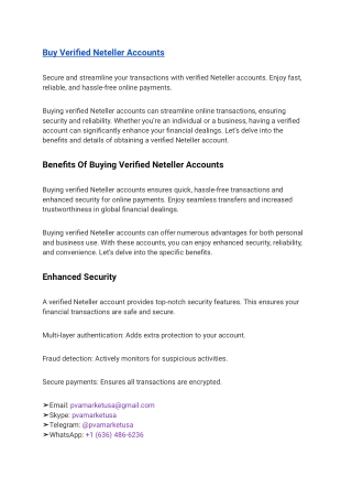buy verified neteller accounts