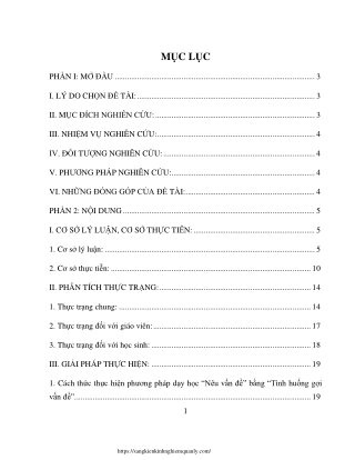 Áp dụng phương pháp dạy học “nêu vấn đề” với giảng dạy môn Tin học