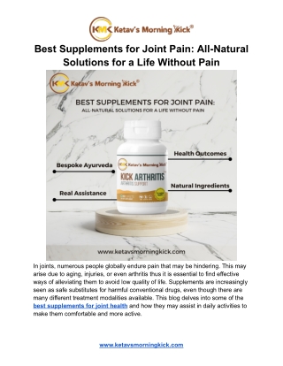 Best Supplements for Joint Pain