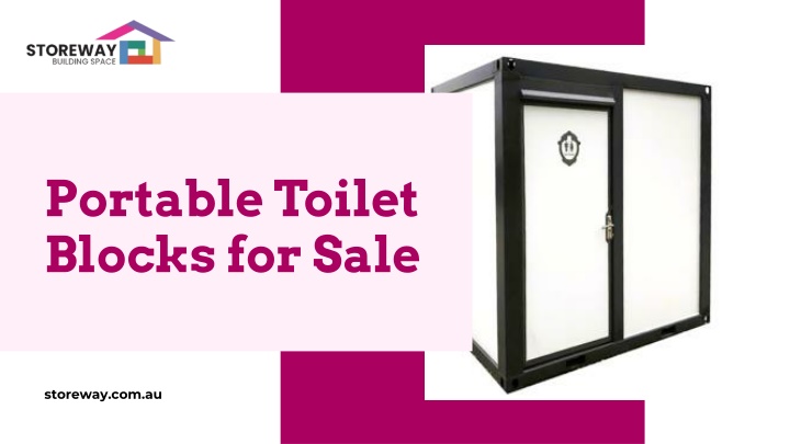 portable toilet blocks for sale