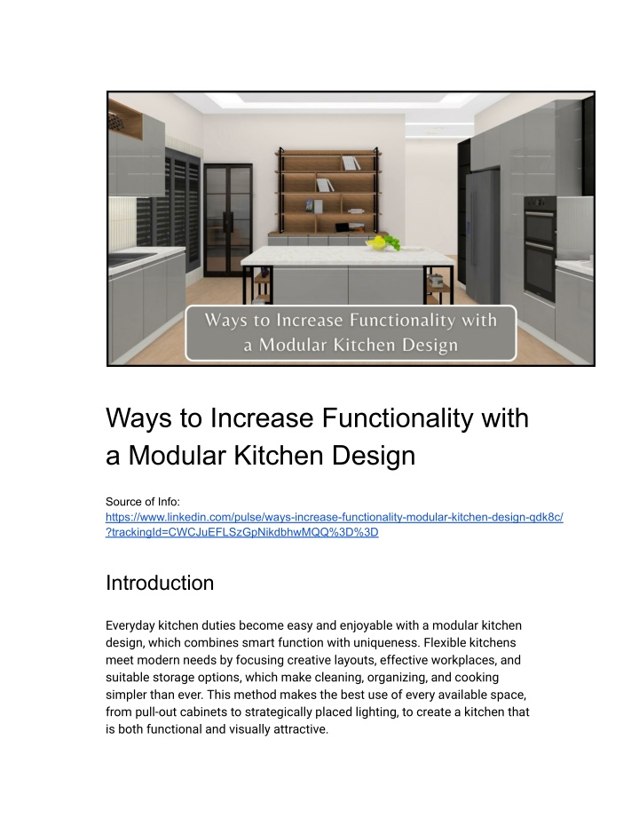 ways to increase functionality with a modular