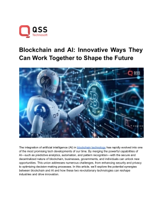 blockchain and ai innovative ways they can work