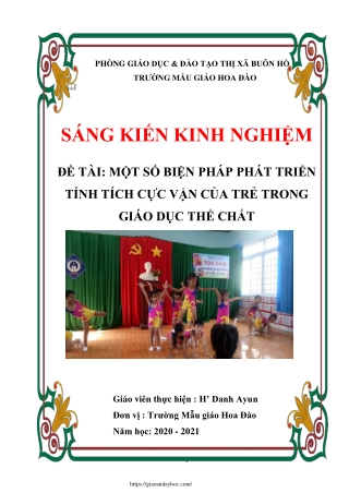 Biện pháp phát triển tính tích cực vận động của trẻ trong giáo dục thể chất