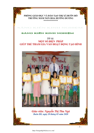 Một số biện pháp giúp trẻ 5-6 tuổi học tốt và yêu thích hoạt động tạo hình