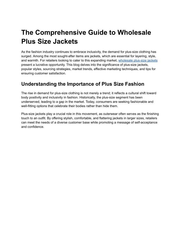 the comprehensive guide to wholesale plus size