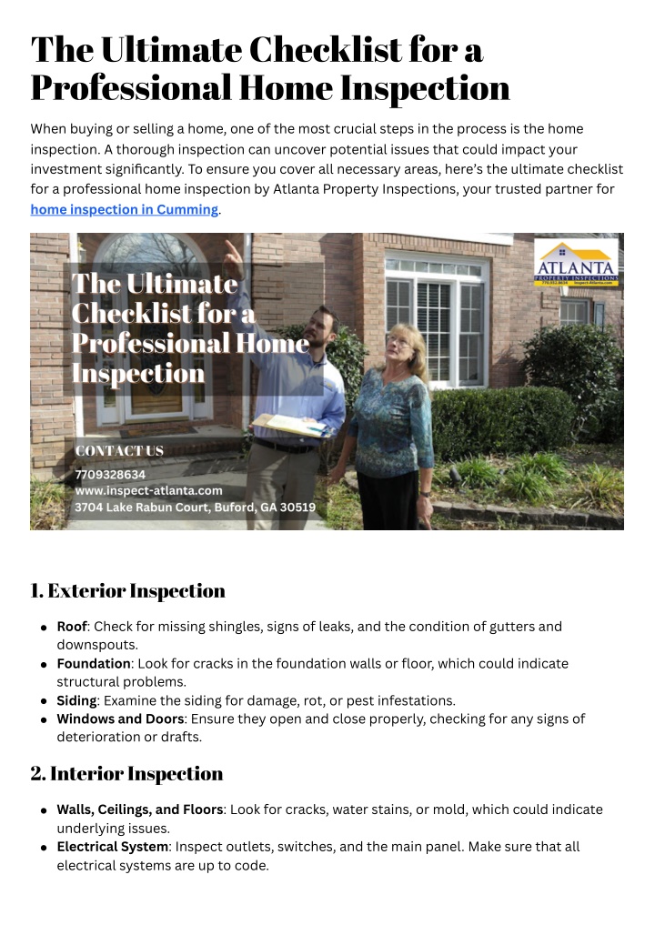 the ultimate checklist for a professional home