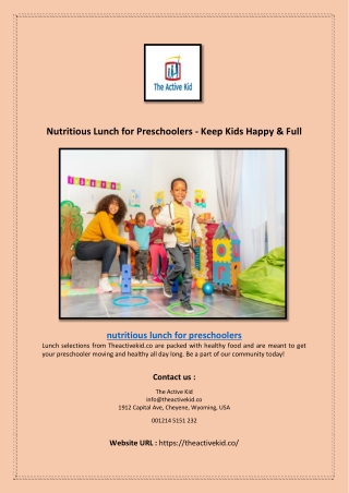 nutritious lunch for preschoolers keep kids happy