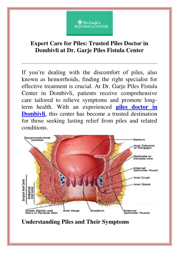 expert care for piles trusted piles doctor