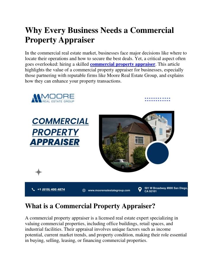 why every business needs a commercial property