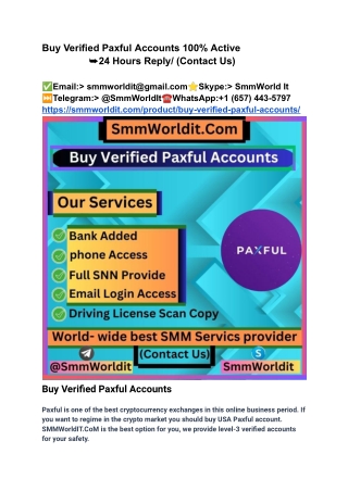Buy Verified Paxful Accounts 100% Active