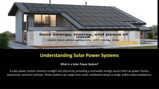 Understanding Solar Power Systems