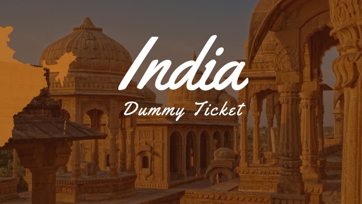 dummy ticket india