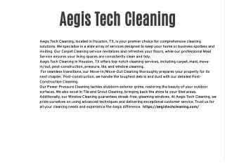 aegis tech cleaning