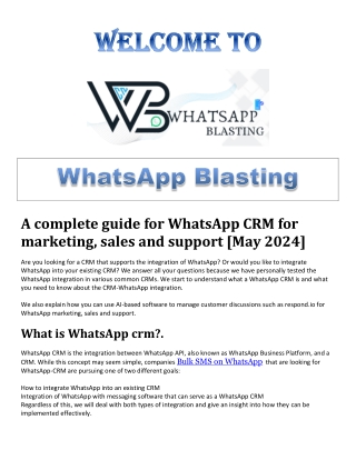 WhatsApp and Digital Marketing | WhatsApp Blasting