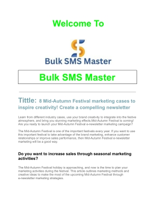 8 Mid-Autumn Festival marketing cases to inspire creativity! Create a compelling newsletter