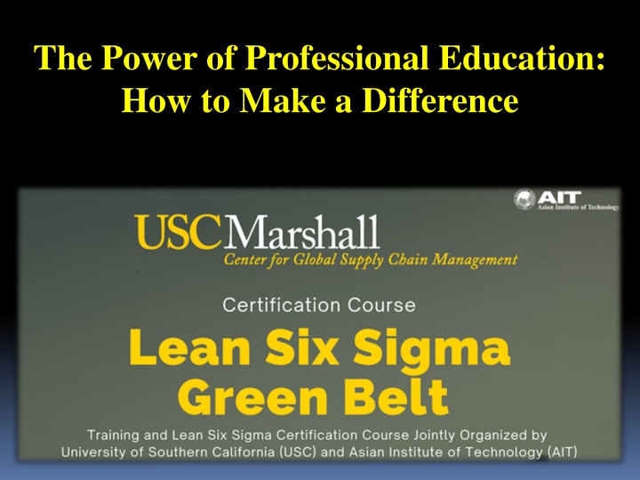 the power of professional education how to make