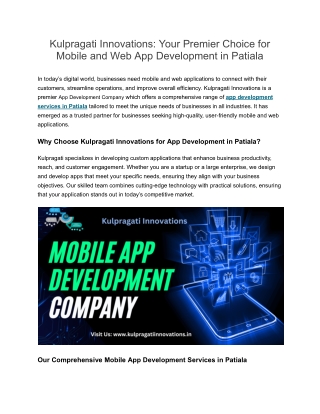 kulpragati innovations your premier choice