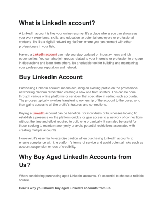 what is linkedin account