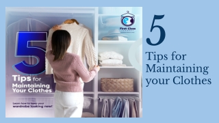 5 tips for maintaining your clothes