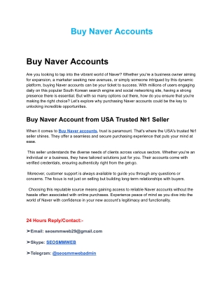 buy naver accounts