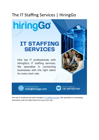 the it staffing services hiringgo