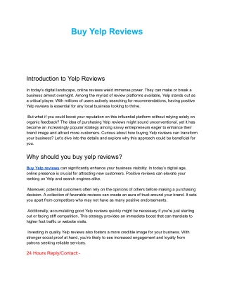 Buy Yelp Reviews