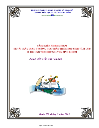 Xây dựng trường học thân thiện học sinh tích cực ở trường TH Nguyễn Bỉnh Khiêm