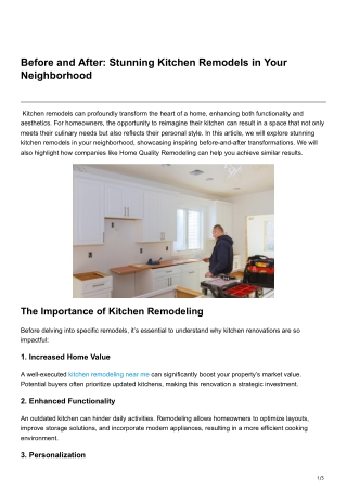 Before and After Stunning Kitchen Remodels in Your Neighborhood