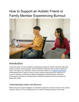 how to support an autistic friend or family