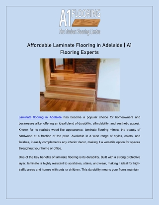 Affordable Laminate Flooring in Adelaide | A1 Flooring Experts