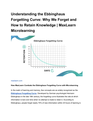understanding the ebbinghaus forgetting curve