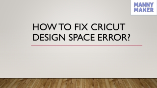 How to Fix Cricut Design Space Error