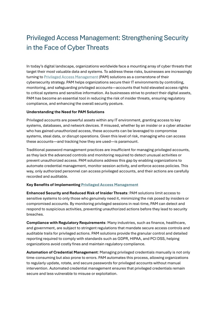 privileged access management strengthening