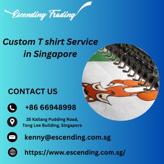 Custom T shirt service in Singapore