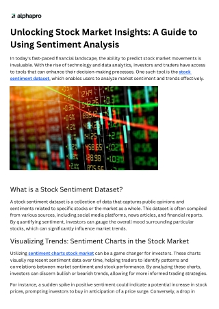 unlocking stock market insights a guide to using
