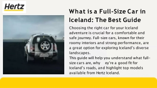 Comfort & Space with Full-Size Car Rental in Iceland - Hertz Iceland