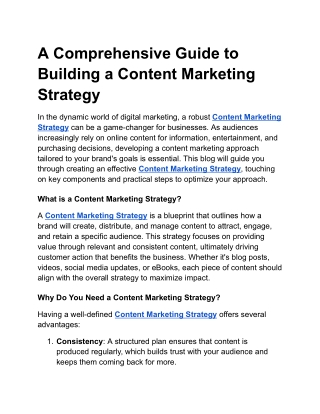 a comprehensive guide to building a content