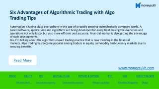 Six Advantages of Algorithmic Trading with Algo Trading Tips