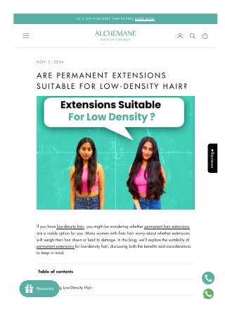 Are Permanent Extensions Suitable for Low-Density Hair