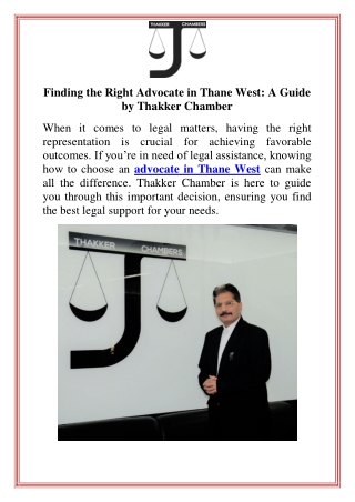 finding the right advocate in thane west a guide