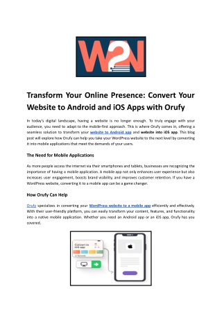 transform your online presence convert your