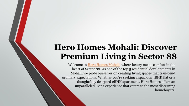 hero homes mohali discover premium living in sector 88