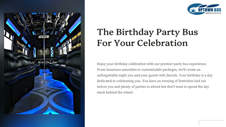 the birthday party bus for your celebration