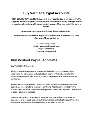 Best 10.5 Sites to Buy Verified paypal Accounts in This time ...