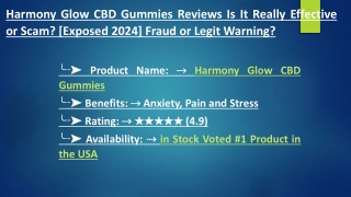 harmony glow cbd gummies reviews is it really