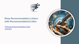 Shop Recommendation Letters with RecommendationCrafter