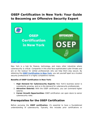 osep certification in new york your guide