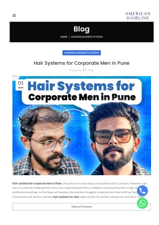 Hair Systems for Corporate Men in Pune