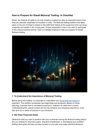 How to Prepare for Diwali Muhurat Trading_ A Checklist